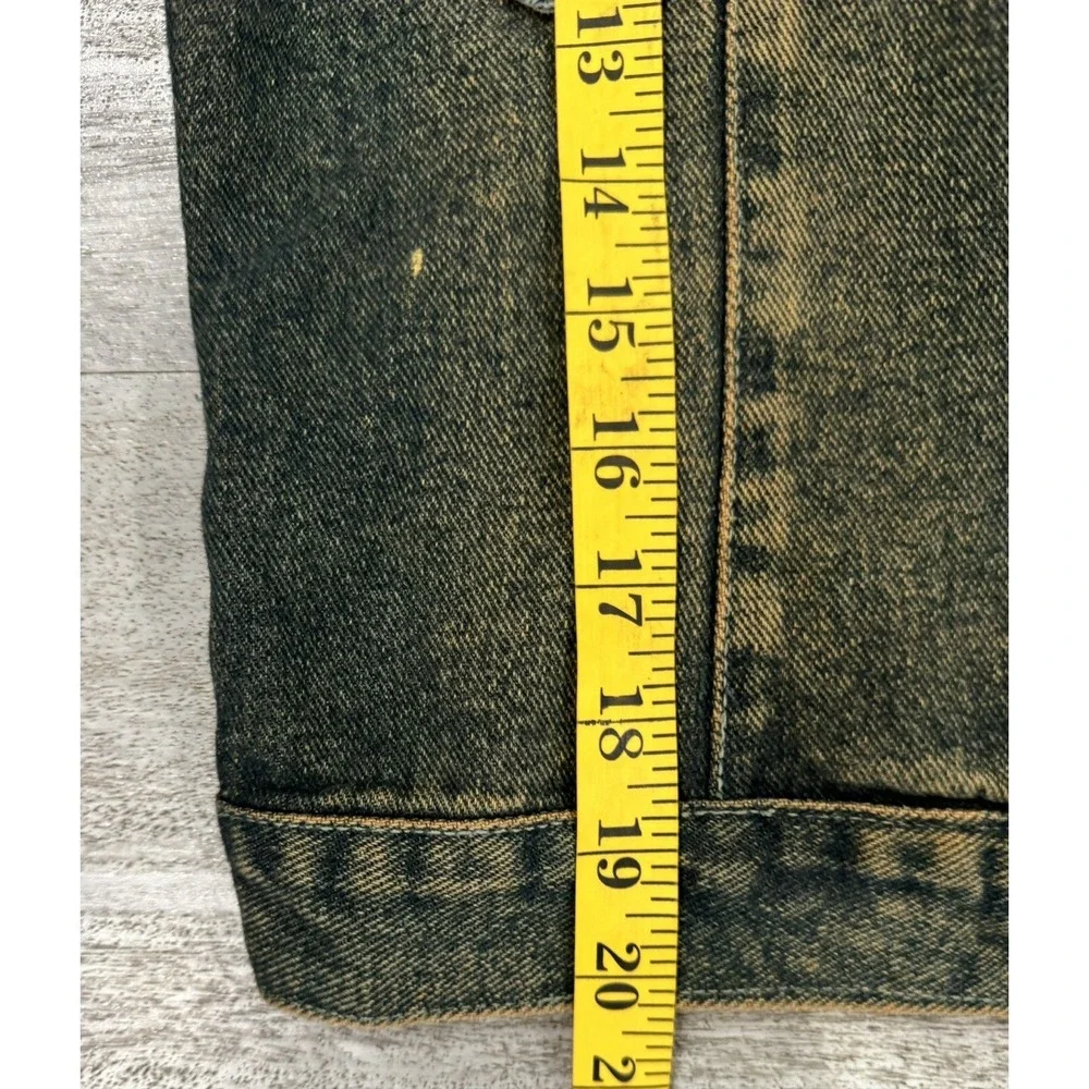 Virgin Only Denim Full Zip Stone Wash Jean Denim Jacket Girls Juniors Size M